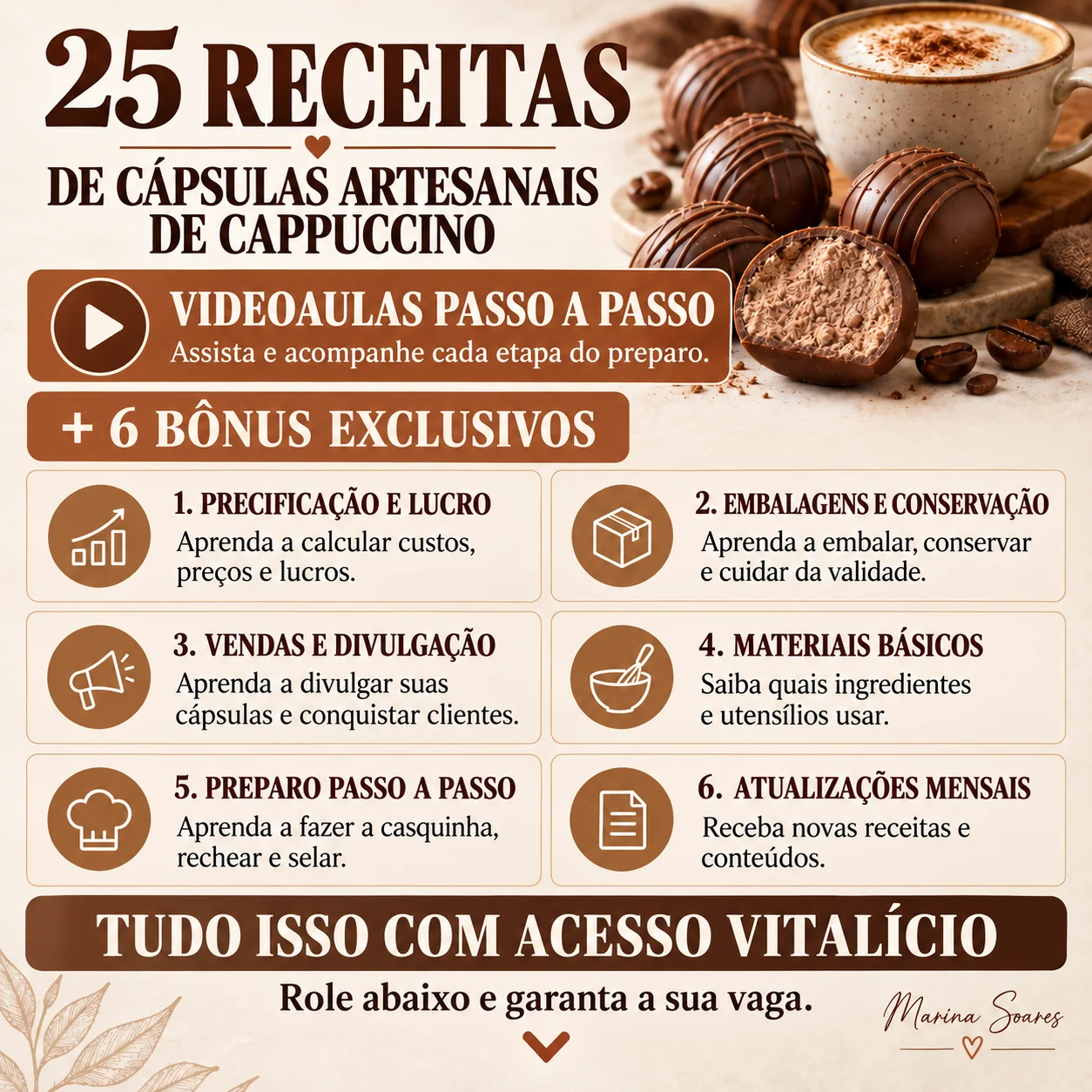 Cápsula artesanal sabor 25 Receitas de Cápsulas Artesanais de Cappuccino