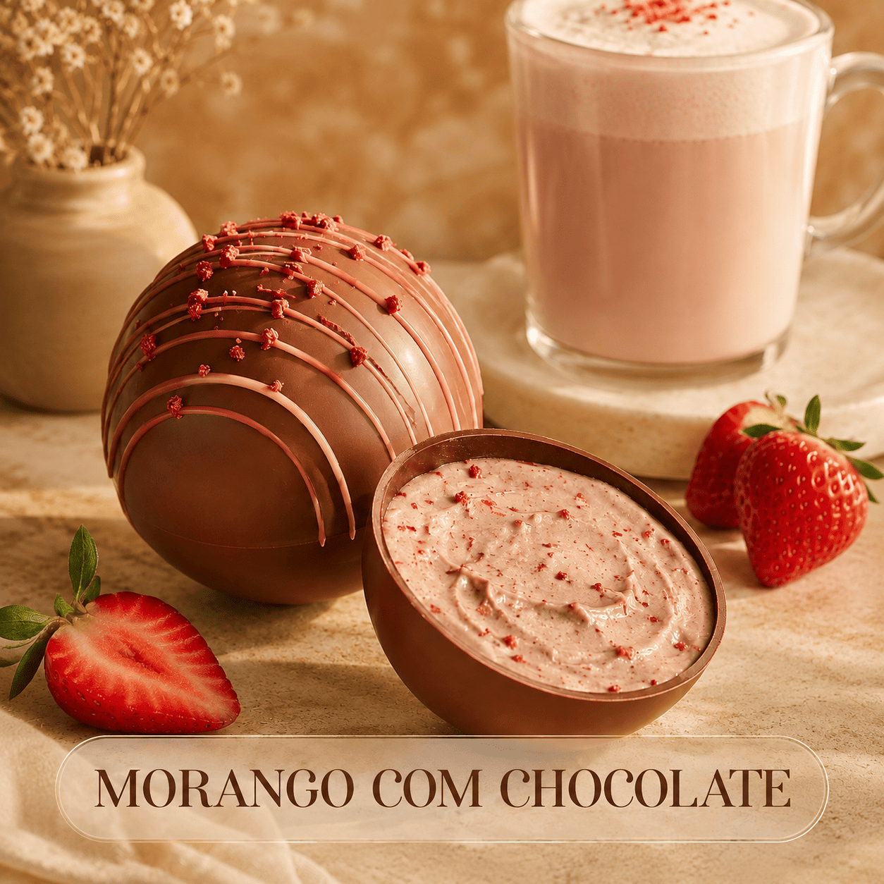 Cápsula artesanal sabor Morango com Chocolate